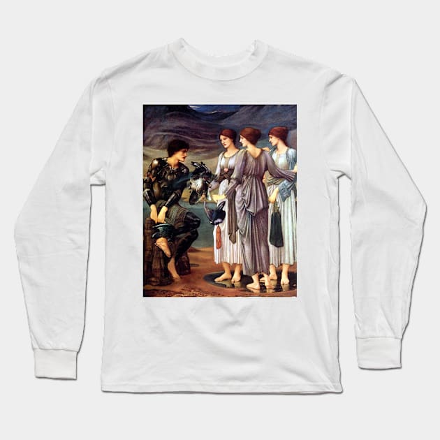 The Arming of Perseus - Edward Coley Burne-Jones Long Sleeve T-Shirt by forgottenbeauty